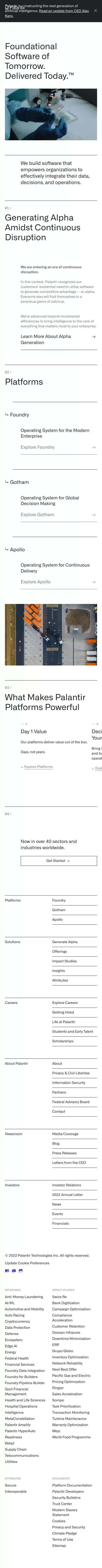 Home | Palantir mobile view