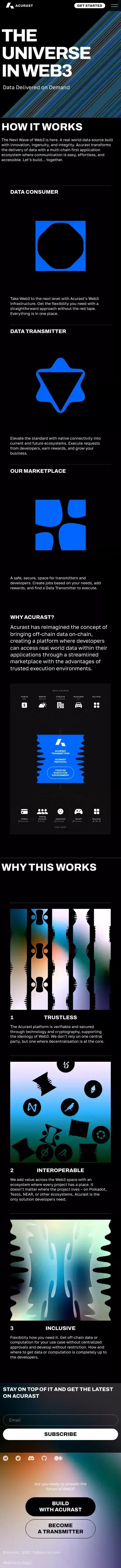 Acurast • The Universe in Web3 mobile view