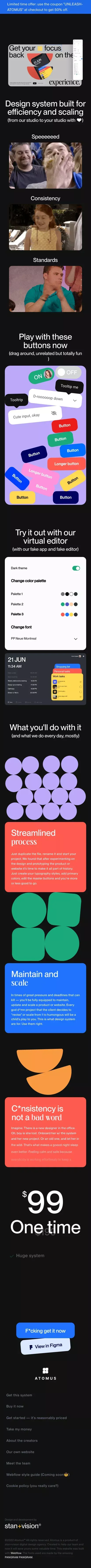 Atomus® — Design System for Figma mobile view