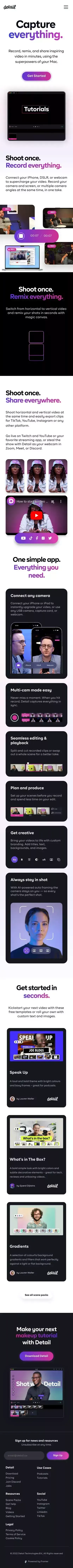 Detail â Capture everything mobile view