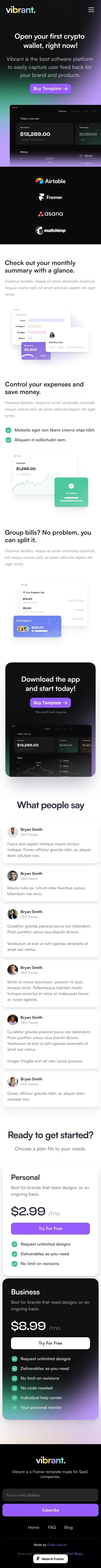 My Framer Site mobile view