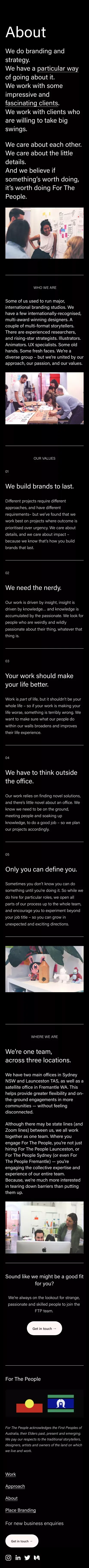 Company — For The People mobile view