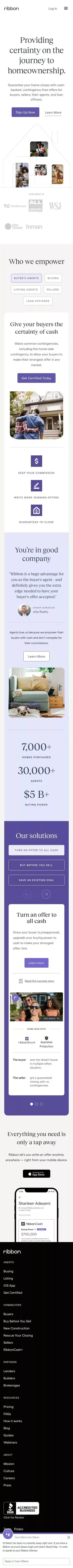 Where Agents Collaborate on Winning Offers | Ribbon mobile view