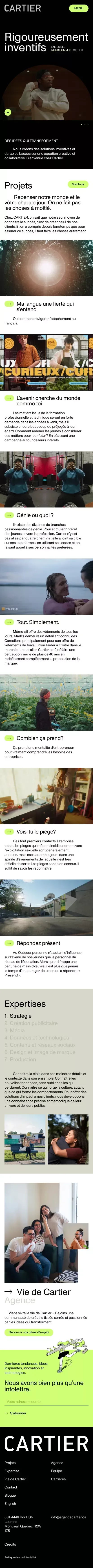 Agence Cartier – Rigoureusement inventifs mobile view