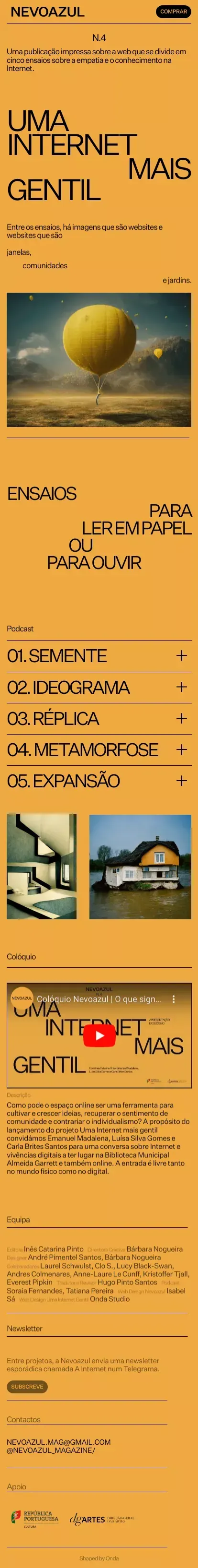 Nevoazul — Uma Internet Mais Gentil mobile view