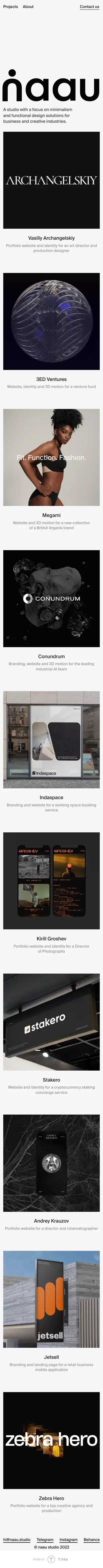 naau | design studio mobile view
