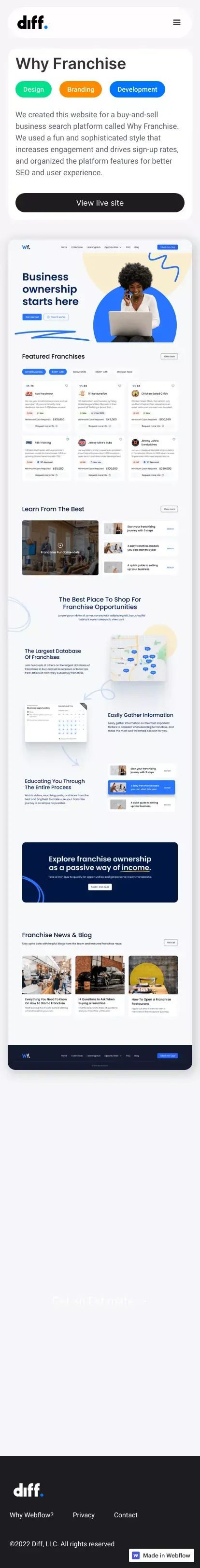 Our Work | Why Franchise mobile view