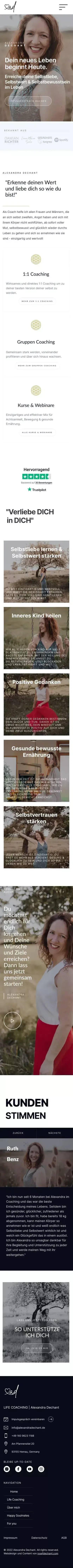 Coaching für Selbstliebe, Selbstbewusstsein, Selbstwertgefühl mobile view