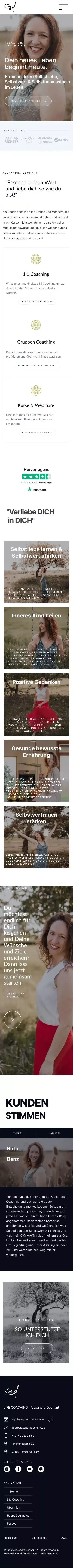 Coaching für Selbstliebe, Selbstbewusstsein, Selbstwertgefühl mobile view