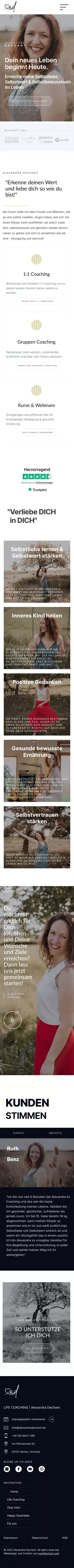 Coaching für Selbstliebe, Selbstbewusstsein, Selbstwertgefühl mobile view