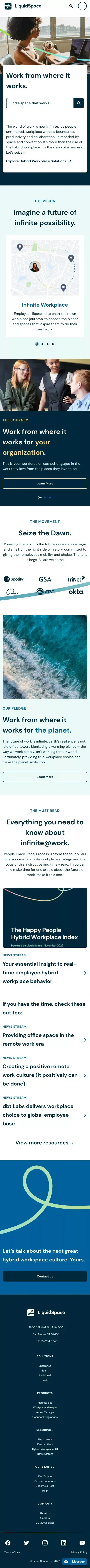 Hybrid Workplace Solutions | LiquidSpace mobile view