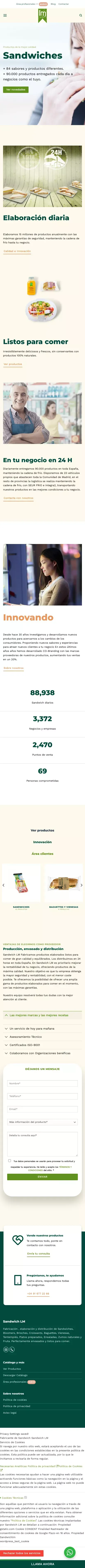 Fabricante de Sandwich Sandwich LM » mobile view