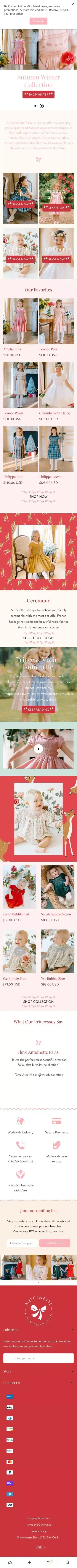 Antoinette Paris | Handmade Smocked Dresses mobile view