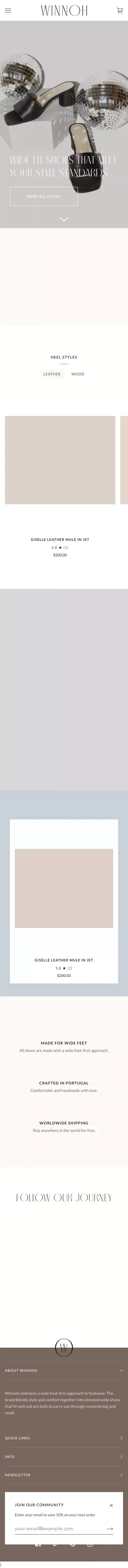 Winnoh mobile view