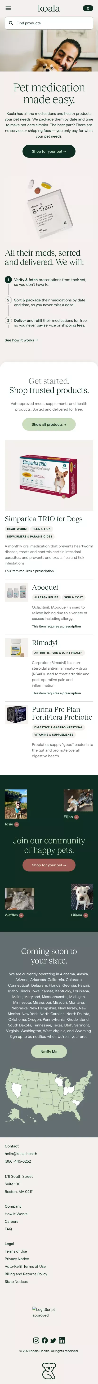 Koala Health mobile view