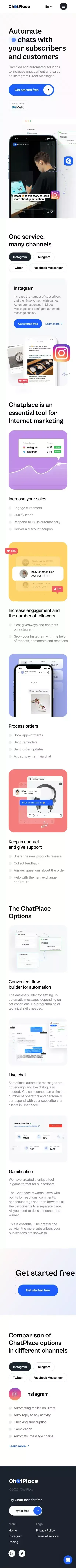 СhatPlace | Automate chats with your clients mobile view