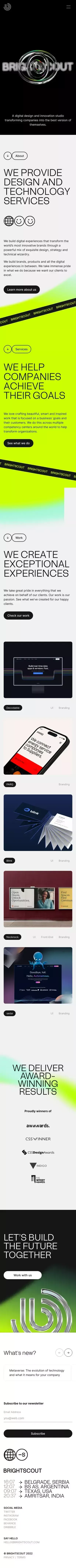 Brightscout | Digital Design and Innovation Studio mobile view