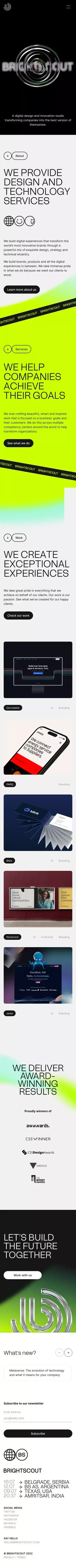 Brightscout | Digital Design and Innovation Studio mobile view