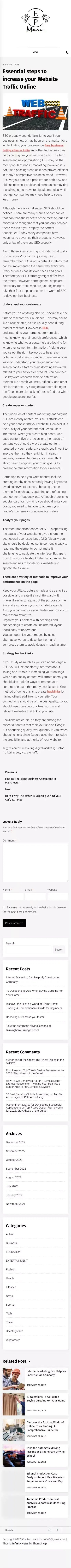 Essential steps to increase your website traffic online mobile view