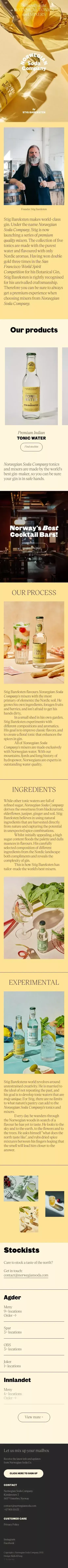 Norwegian Soda Co. mobile view