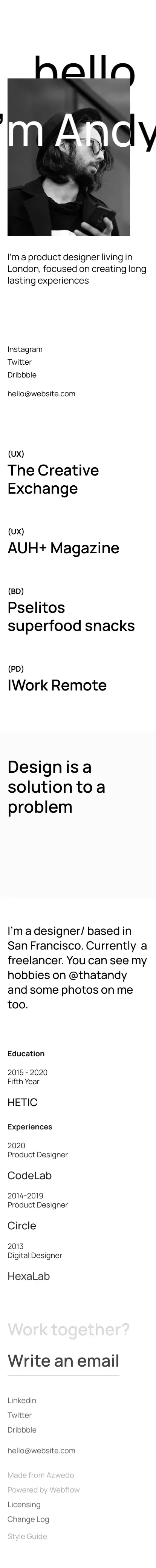 ingenium - Webflow HTML website template mobile view