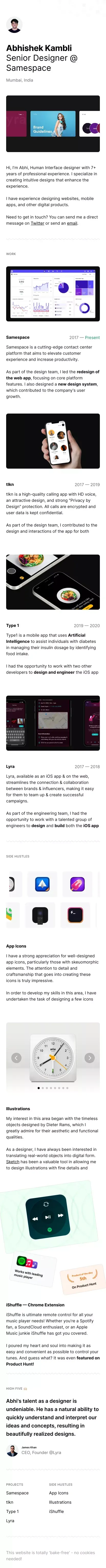 Pixels Studio â Abhishek mobile view
