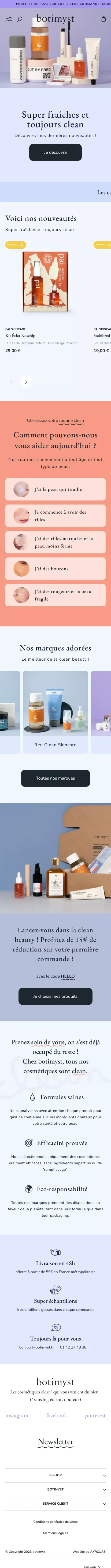 botimyst, le meilleur de la clean beauty mobile view
