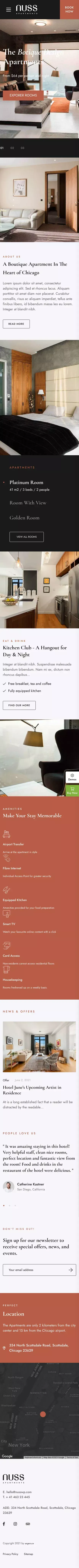 Apartement – Apartement WordPress Theme mobile view