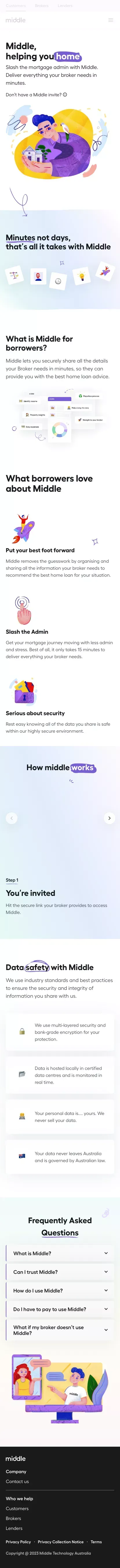 Middle | Helping you home mobile view