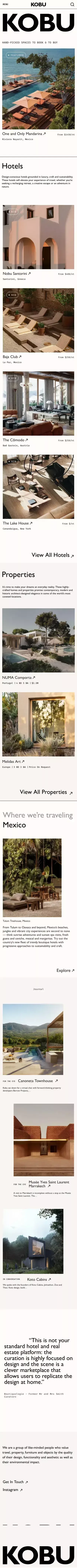 Kobu - Hotels & Properties mobile view