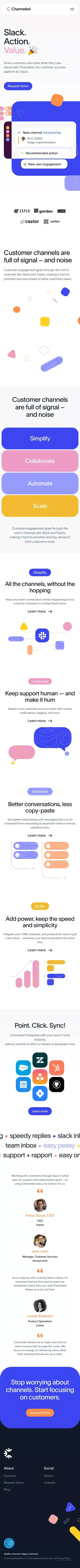 Channeled mobile view