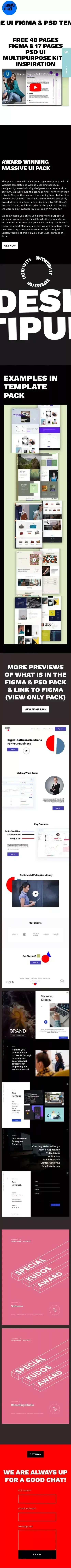 Free Massive Figma & PSD UI Kit mobile view