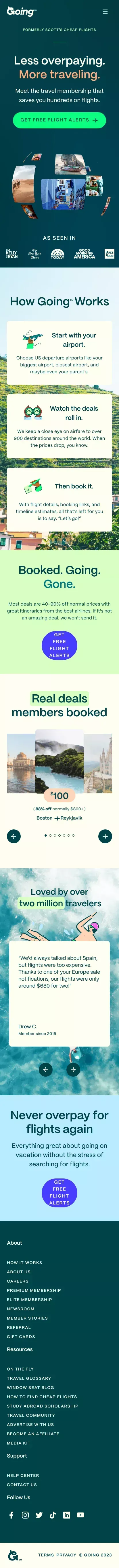 Going™ | Formerly Scott’s Cheap Flights mobile view