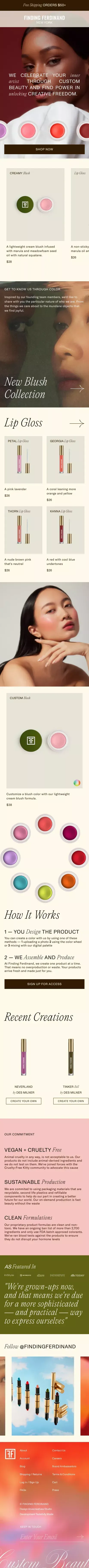 Finding Ferdinand - Custom Lipstick and Makeup Palettes mobile view