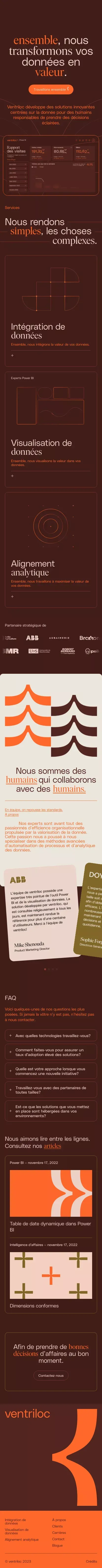 ventriloc - Nous transformons vos données en valeur mobile view