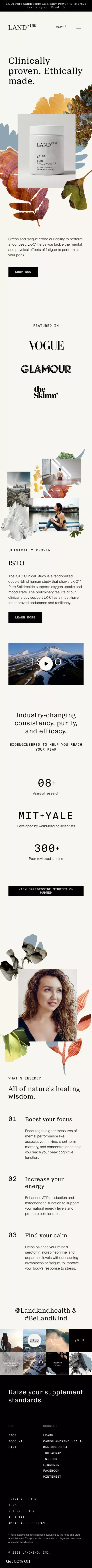 Landkind | Ethical supplements for a well world mobile view