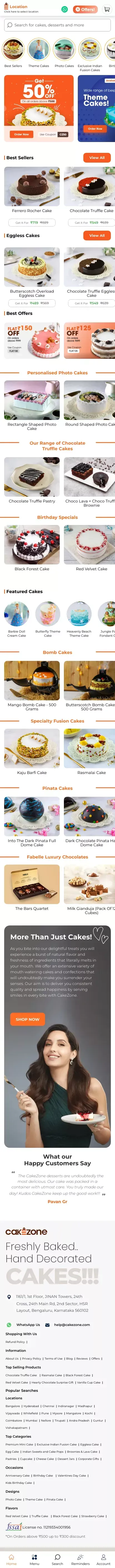 Order from #1 Online Cake Delivery - CakeZone mobile view