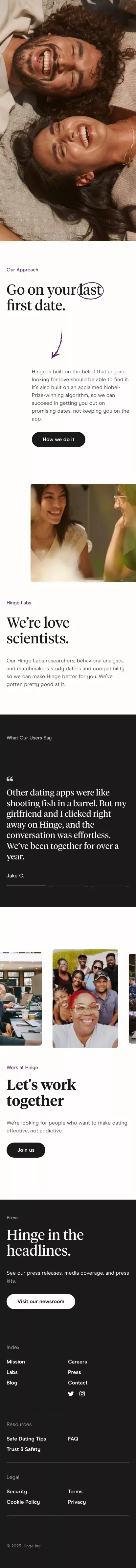 Hinge Not-so FAQ: Queer dating advice mobile view