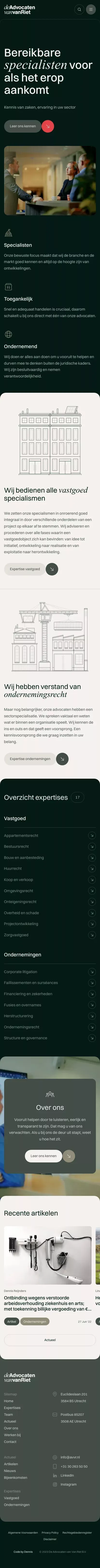 De Advocaten van Van Riet - Vastgoed & Ondernemingen mobile view