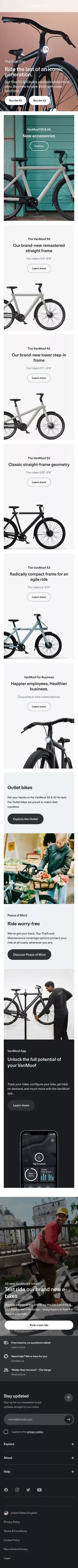 Ride the future with our Electric Bikes | VanMoof mobile view