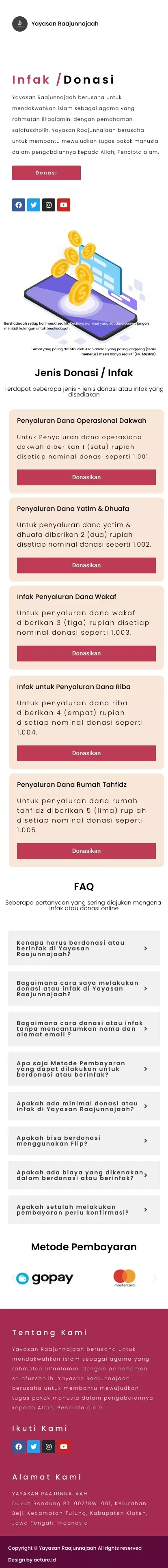 Infak Yayasan Raajunnajaah – Mari Berdonasi atau Berinfak mobile view