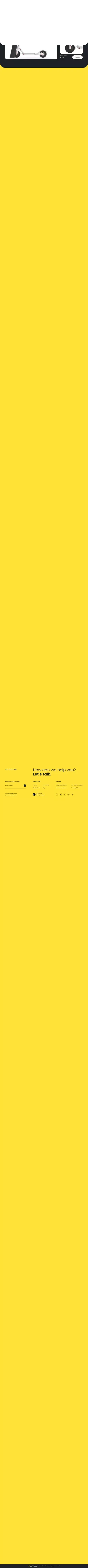 eScooter - Rental Service Website mobile view