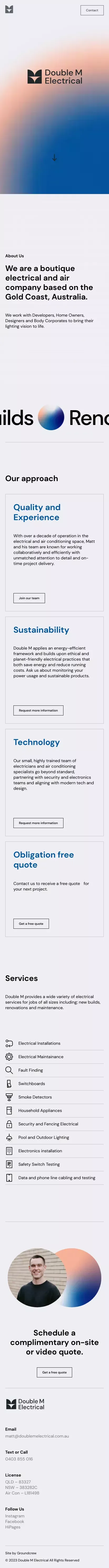 Home / Double M Electrical mobile view