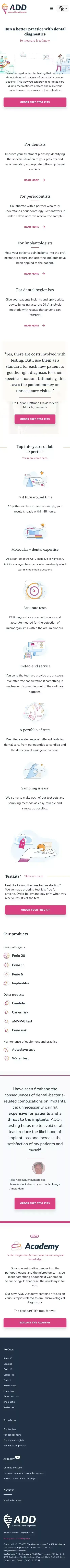 ADD | Improve your practice with the power of mouth flora analysis mobile view