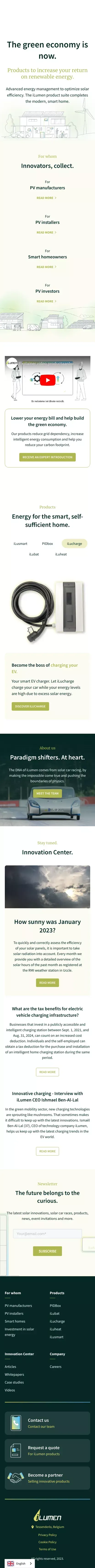 iLumen - The green economy starts here. mobile view