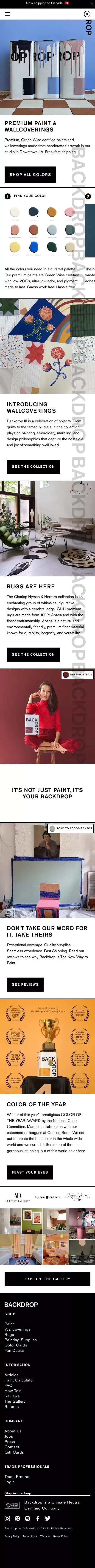 Backdrop: Online Paint Store - The New Way to Paint  | Backdrop mobile view