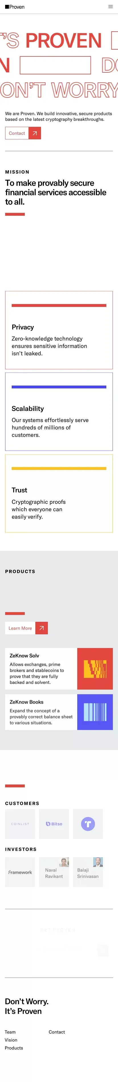 Proven mobile view