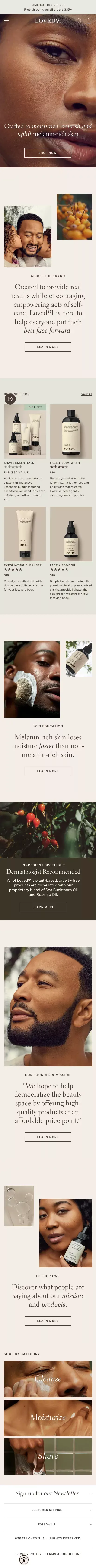 Lovedº1: Skincare for Melanin-Rich Skin mobile view