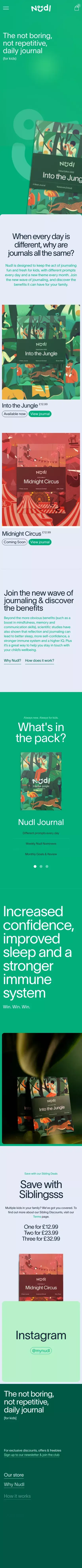 Nudl Journals | Kids' Themed Journals and Notebooks mobile view