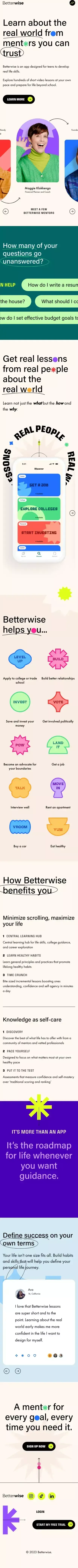 Home - Betterwise mobile view